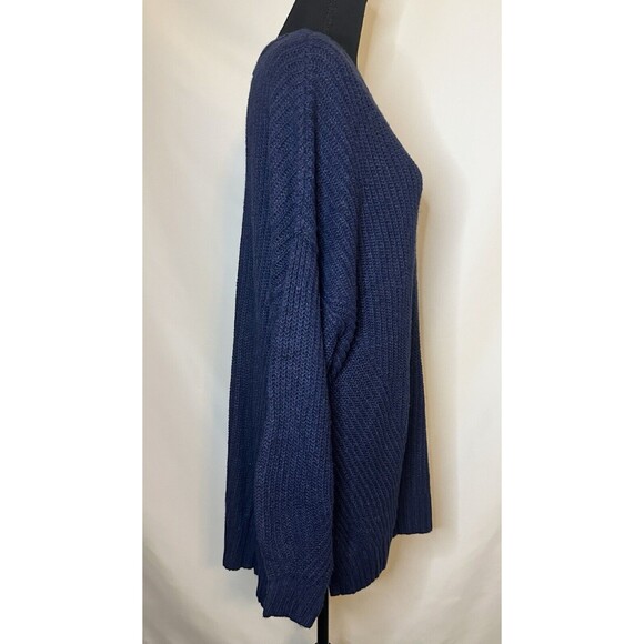 American Eagle Navy Oversized Open Knit Long Sleeve Sweater Women's MEDIUM NWT - Picture 5 of 13